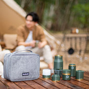 Geartron Plug&Go is a modular design tool kit for camping and outdoor activities. The kit includes Air Pump, Mosquito Repeller, Coffee Grinder, Lantern Moodlight and Charger. Simply swap the desired module and attach to the battery for performing the task. The handy multi tool essential pack is convenient for your camping or fishing trip.